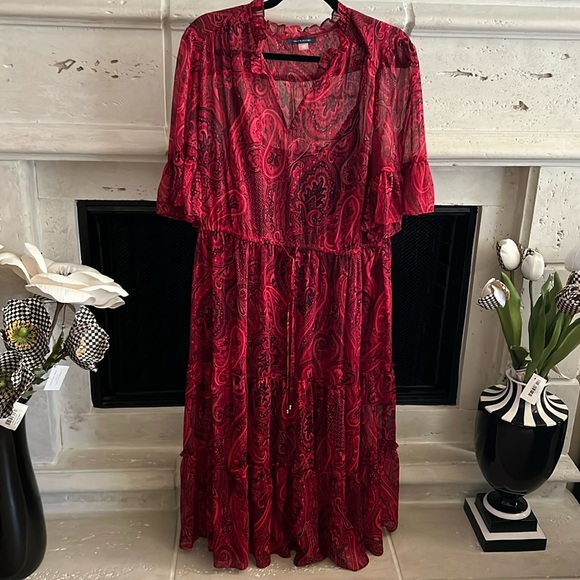 Tommy Hilfiger metallic thread paisley maxi dress - Picture 2 of 9